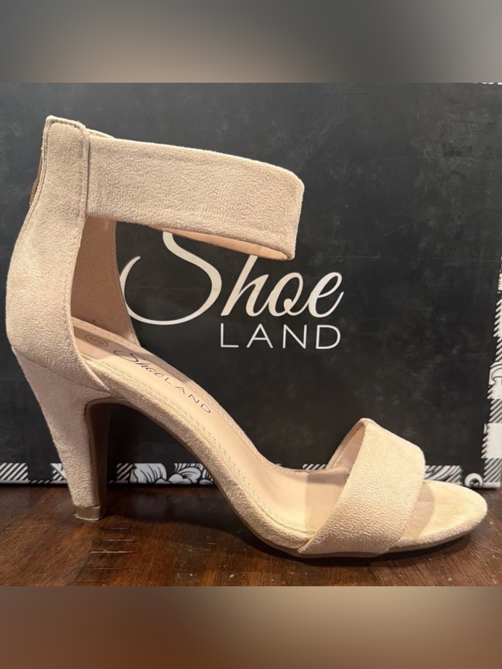 Shoe Land Squad Women’s Rose Heeled Strappy Sandals Nude Size 5 M